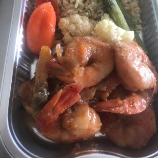 Spicy Devil's Shrimp on Rice
